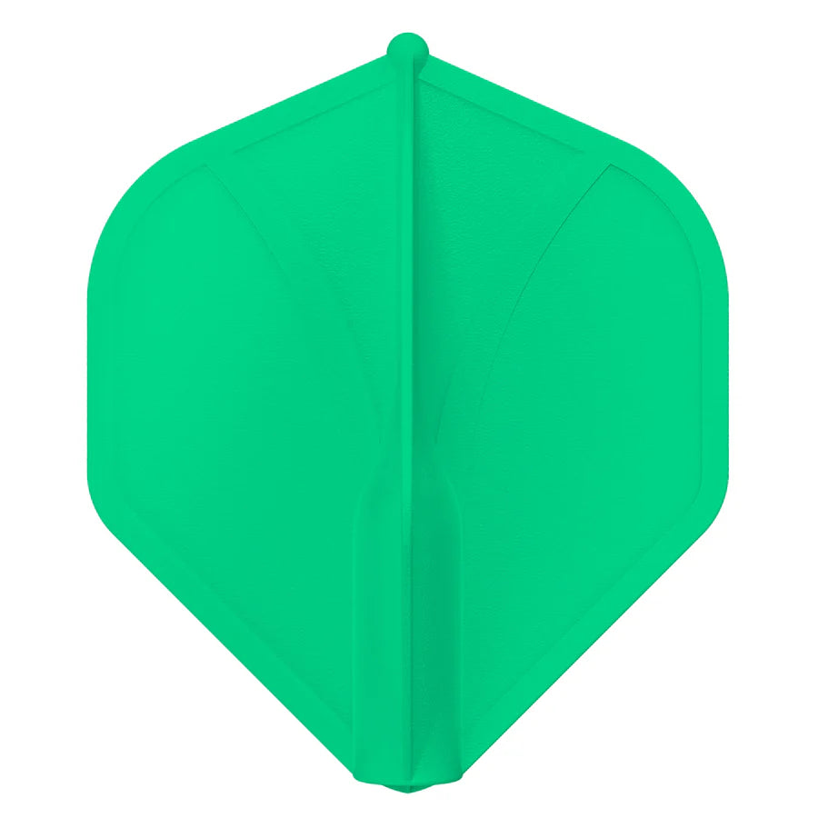 SHOT - AIRFOIL - MOULDED DART FLIGHTS - STANDARD (No.2) - GREEN