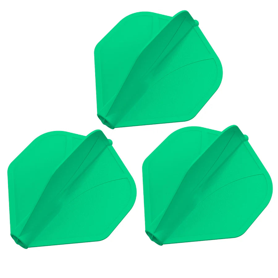 SHOT - AIRFOIL - MOULDED DART FLIGHTS - STANDARD (No.2) - GREEN