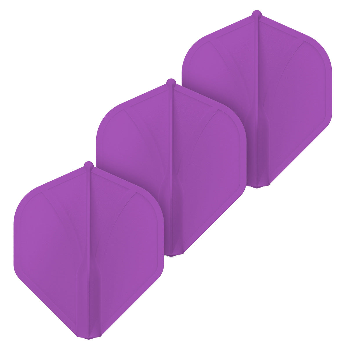 SHOT - AIRFOIL - MOULDED DART FLIGHTS - STANDARD (No.2) - PURPLE