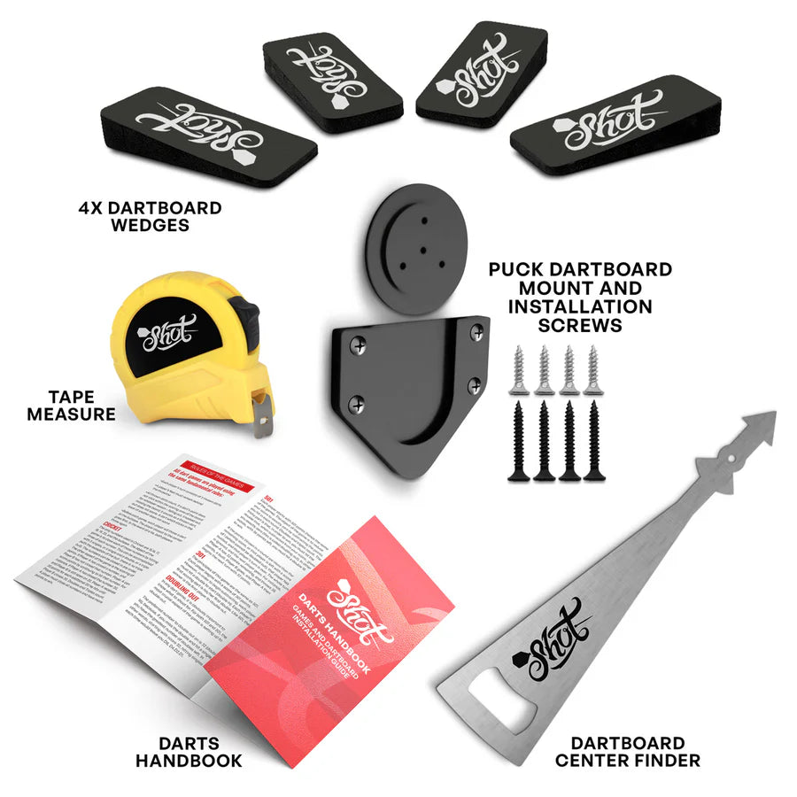 SHOT - DARTBOARD FIXING MULTI KIT - DARTBOARD FIXING KIT BY SHOT