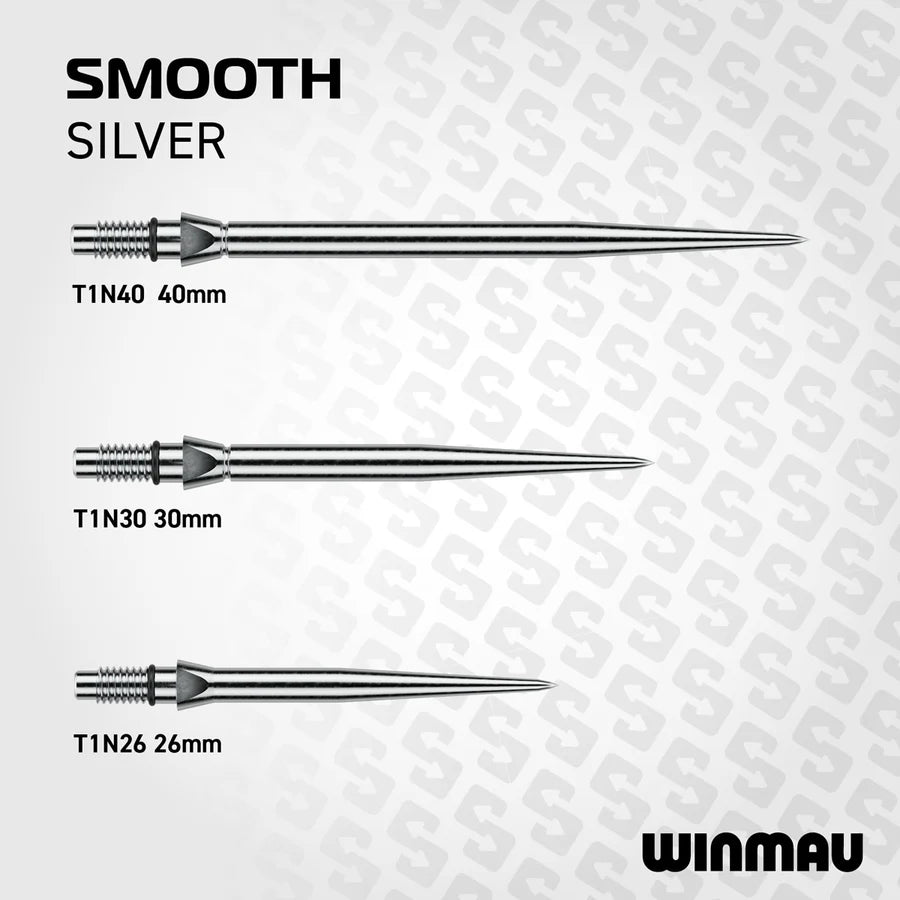 WINMAU - SWITCH POINTS - SMOOTH - BLACK/SILVER - 26mm/30mm/40mm
