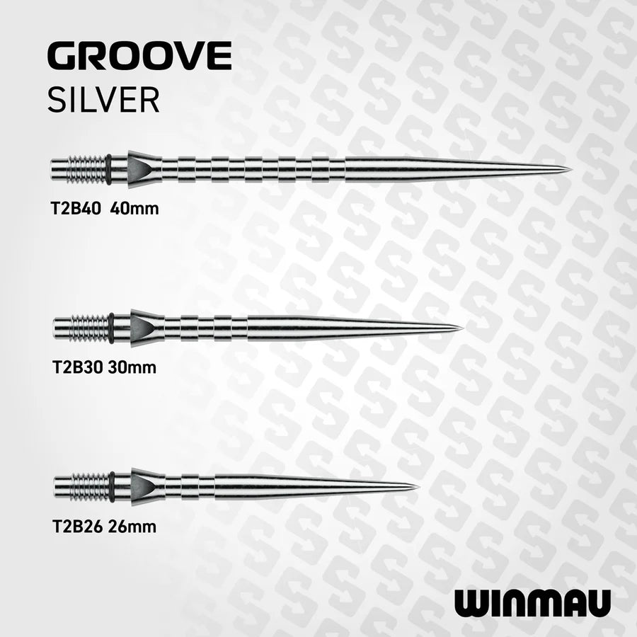 WINMAU - SWITCH POINTS - GROOVE - BLACK/SILVER - 26mm/30mm/40mm