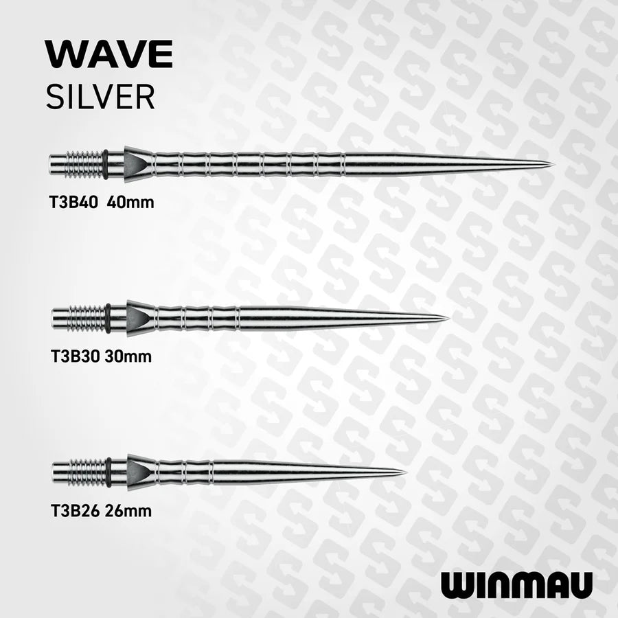 WINMAU - SWITCH POINTS - WAVE - BLACK/SILVER - 26mm/30mm/40mm