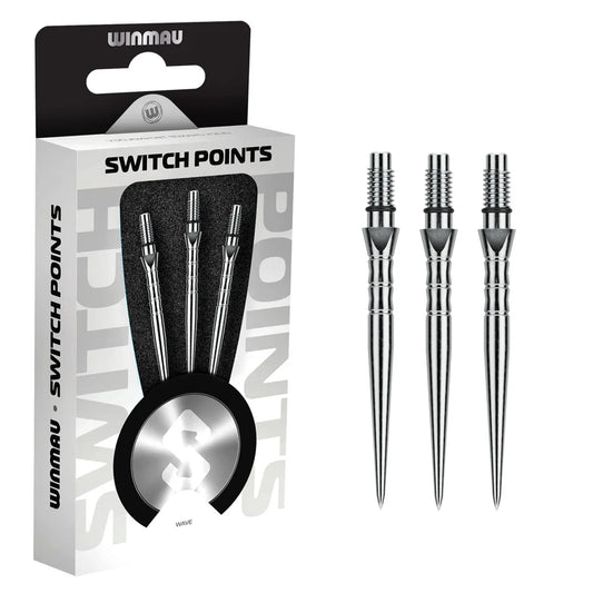 WINMAU - SWITCH POINTS - WAVE - BLACK/SILVER - 26mm/30mm/40mm