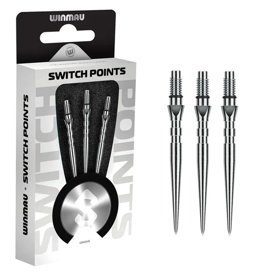 WINMAU - SWITCH POINTS - GROOVE - BLACK/SILVER - 26mm/30mm/40mm