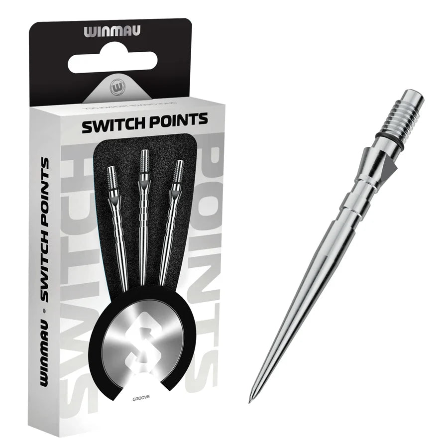 WINMAU - SWITCH POINTS - GROOVE - BLACK/SILVER - 26mm/30mm/40mm
