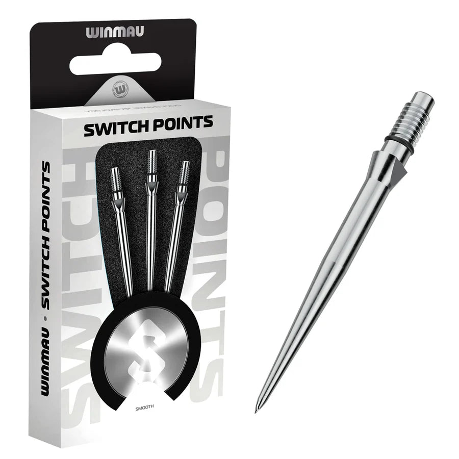 WINMAU - SWITCH POINTS - SMOOTH - BLACK/SILVER - 26mm/30mm/40mm
