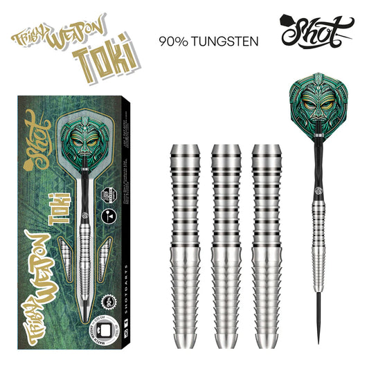 SHOT - TRIBAL WEAPON - TOKI - STEEL TIP DARTS - 90% - 23g/24g/26g /28g