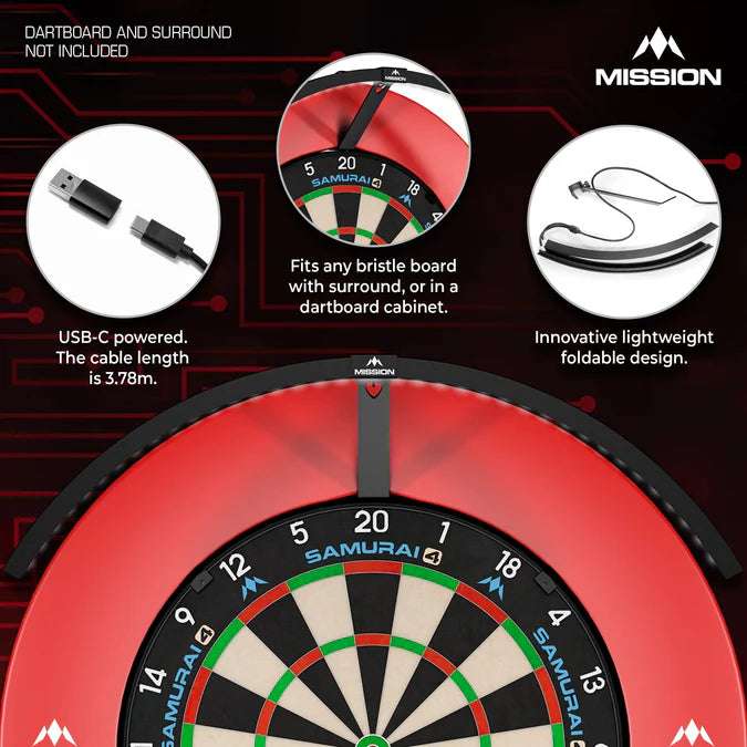 MISSION - TORUS 120 -  USB C - LED DARTBOARD LIGHTING SYSTEM