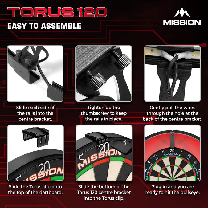 MISSION - TORUS 120 -  USB C - LED DARTBOARD LIGHTING SYSTEM