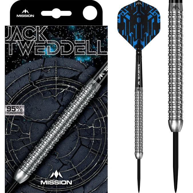 MISSION - JACK TWEDDELL - STEEL TIP DARTS - 95% - 22g/24g/26g
