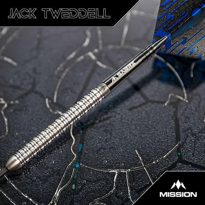 MISSION - JACK TWEDDELL - STEEL TIP DARTS - 95% - 22g/24g/26g