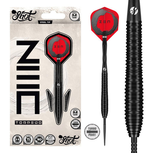 SHOT - ZEN - TORPEDO - TURBO POINT DARTS - 90% - 23g/24g/26g