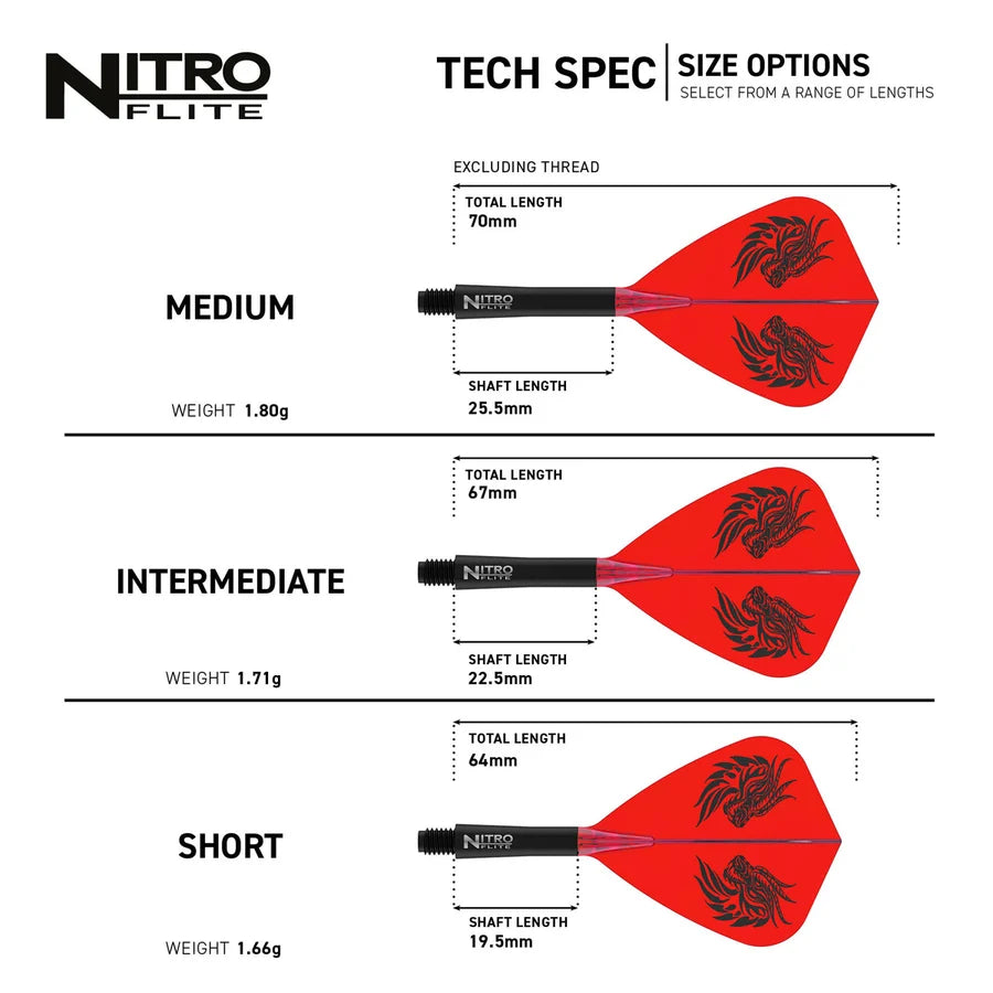 RED DRAGON - JOHNNY CLAYTON - KITE - NITRO FLITE SYSTEM - DARTS FLIGHTS