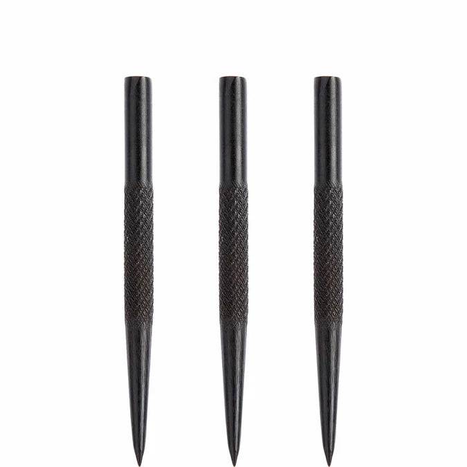 BULL'S (NL) - KNURLED BLACK - SPARE/REPLACEMENT POINTS - STEEL TIP POINTS - 35mm/45mm