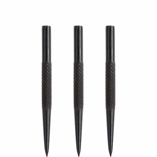 BULL'S (NL) - KNURLED BLACK - SPARE/REPLACEMENT POINTS - STEEL TIP POINTS - 35mm/45mm