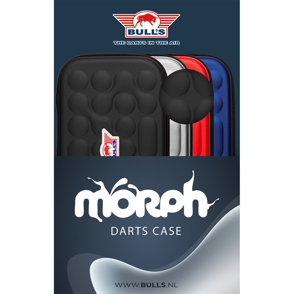 BULL'S (NL) - MORPH - DARTS CASE - HOLDS 2 FULL SETS - RED