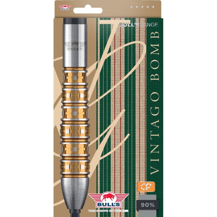 BULL'S (NL) - VINTAGO - BOMB - CP STEEL TIP POINT DARTS - 90% - 20g/22g/24g