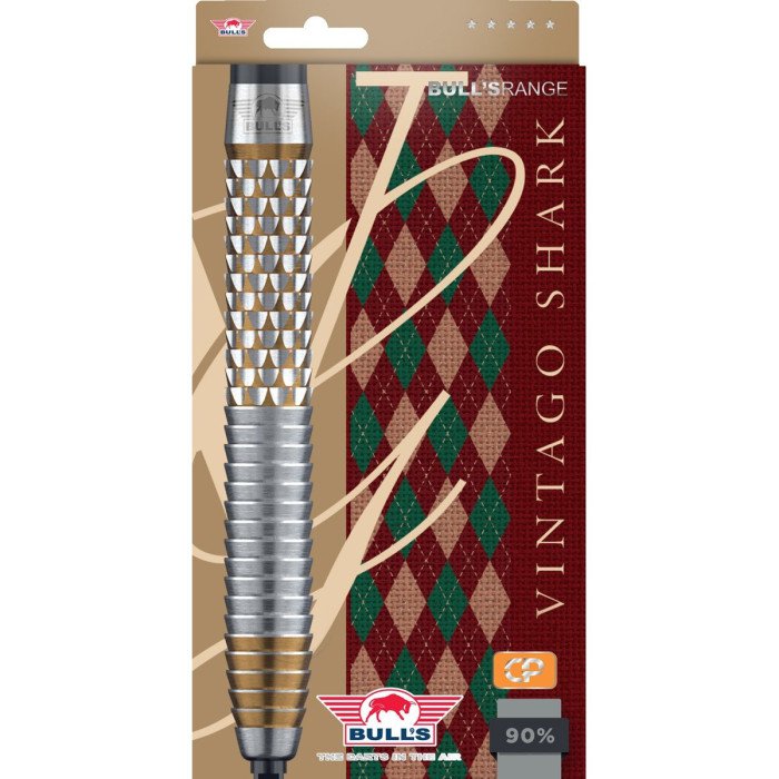 BULL'S (NL) - VINTAGO - SHARK - CP STEEL TIP POINT DARTS - 90% - 22g/23g/24g/27g