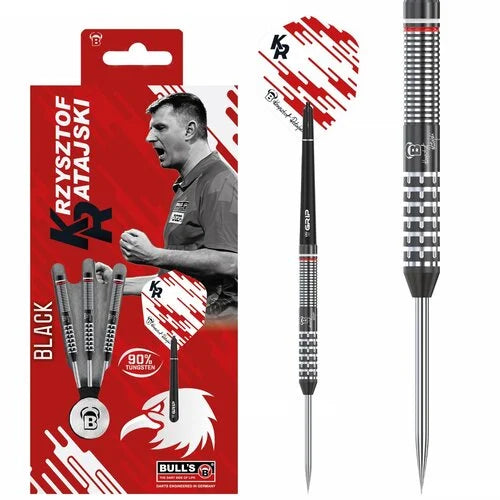 BULL'S - KRZYSZTOF RATAJSKI - G2 - BLACK EDITION - 90% - STEEL TIP DARTS - 22g/24g/26g