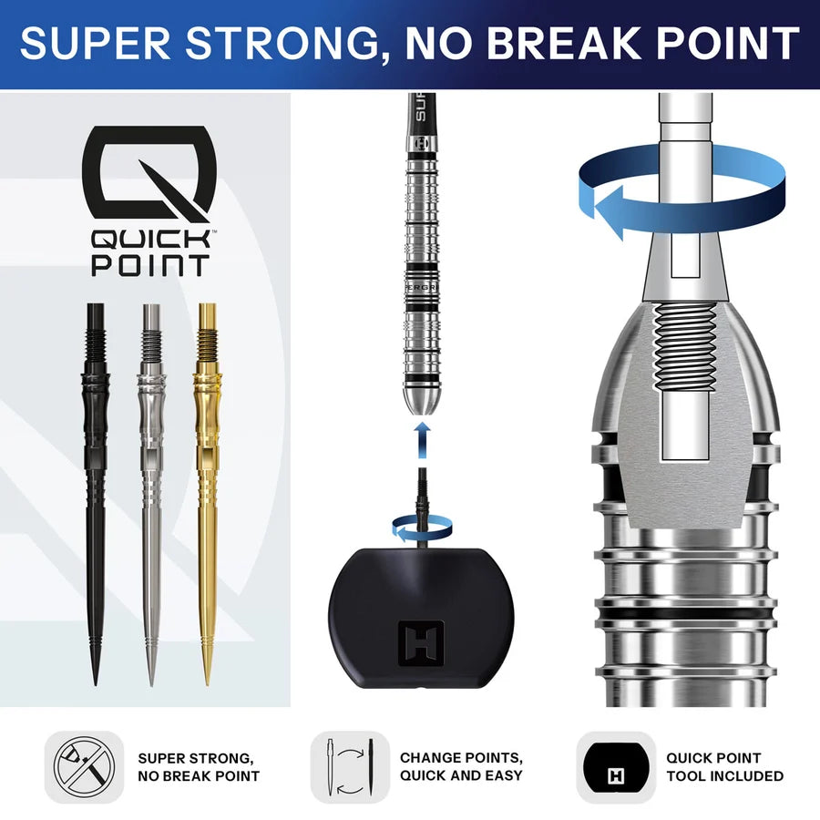 HARROWS - QUICK POINTS - APEX AXIS - SPARE/REPLACEMENT QUICK POINTS - BLACK/SILVER/GOLD - 30mm/35mm/40mm