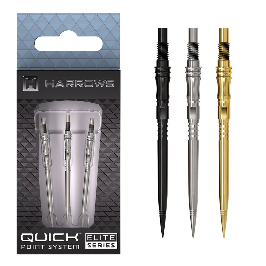 HARROWS - QUICK POINTS - APEX AXIS - SPARE/REPLACEMENT QUICK POINTS - BLACK/SILVER/GOLD - 30mm/35mm/40mm