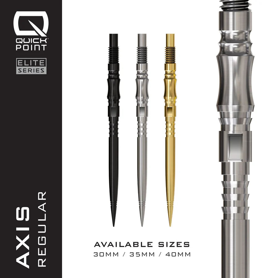 HARROWS - QUICK POINTS - AXIS - SPARE/REPLACEMENT QUICK POINTS - BLACK/SILVER/GOLD - 30mm/35mm/40mm