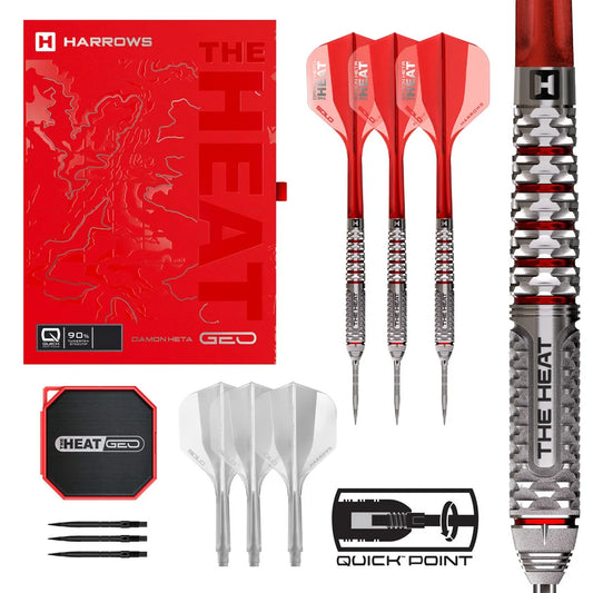 HARROWS - GEO - DAMON HETA - QUICK POINT DARTS - 90% - 22g/23g/24g/25g