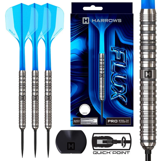 HARROWS - FLUX PRO - QUICK POINT DARTS - PRO TUNGSTEN - 22g/23g/24g