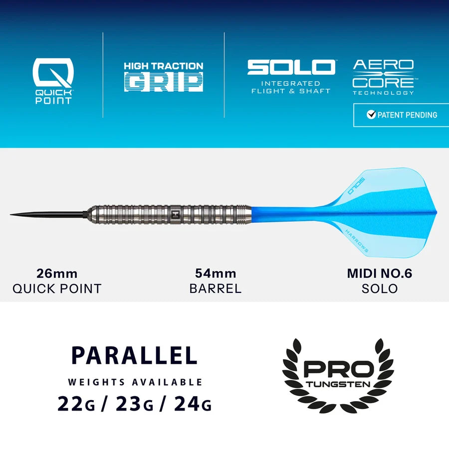 HARROWS - FLUX PRO - QUICK POINT DARTS - PRO TUNGSTEN - 22g/23g/24g