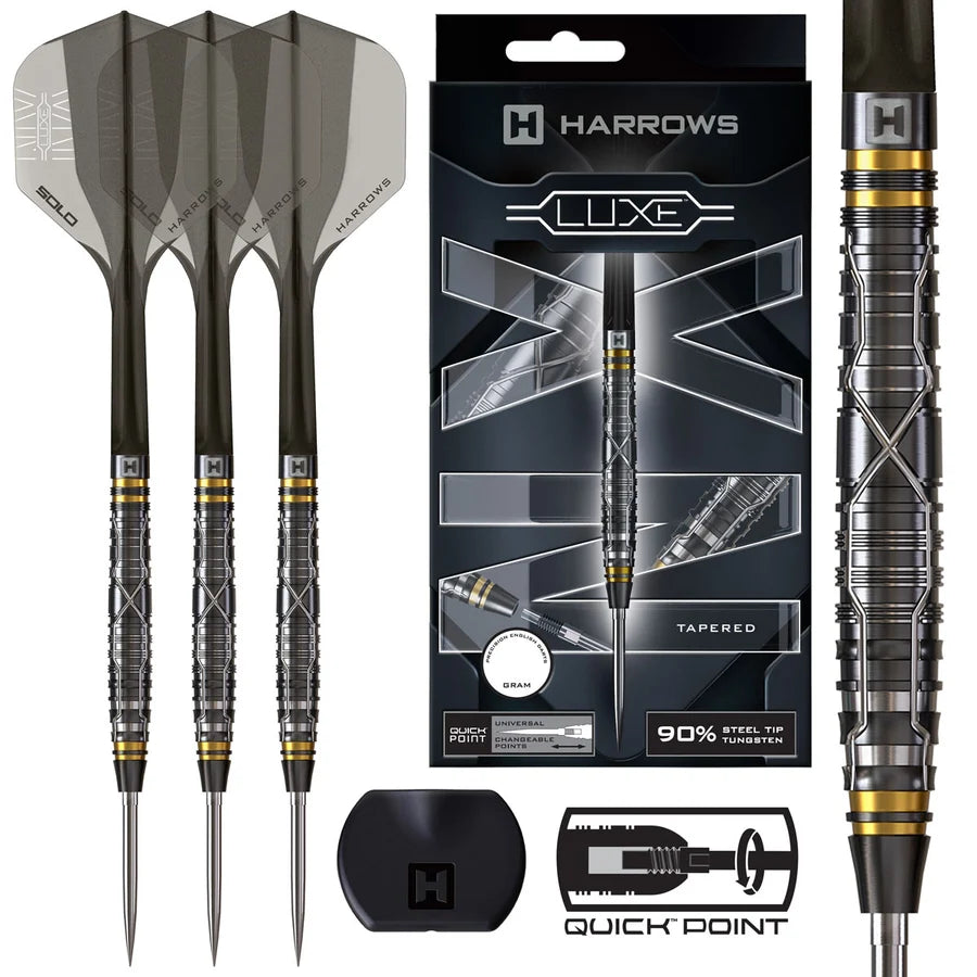 HARROWS - NX LUXE - QUICK POINT DARTS - 90% - 22g/23g/24g