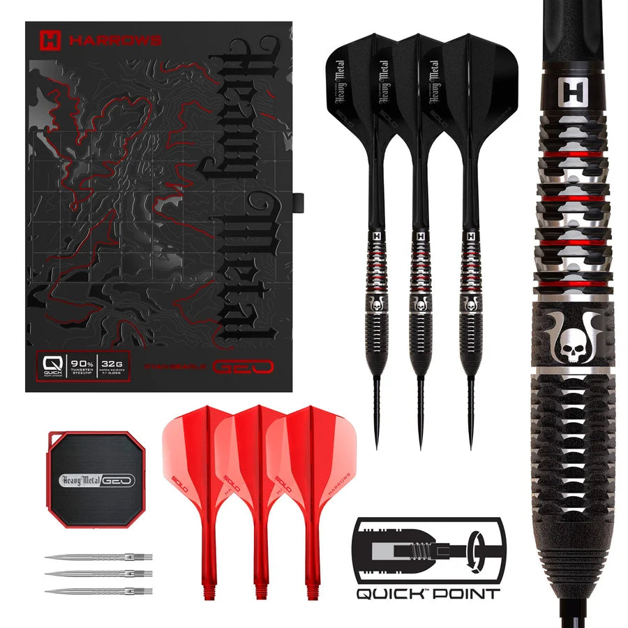HARROWS - GEO - RYAN SEARLE - QUICK POINT DARTS - 90% - 22g/23g/24g/26g/26g/30g/32g