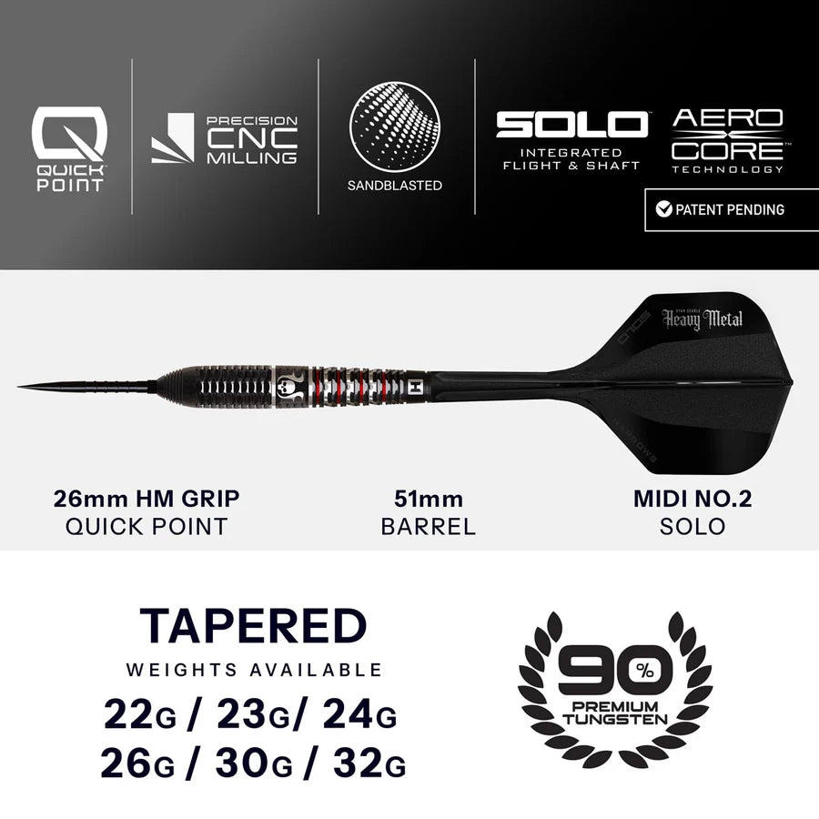 HARROWS - GEO - RYAN SEARLE - QUICK POINT DARTS - 90% - 22g/23g/24g/26g/26g/30g/32g