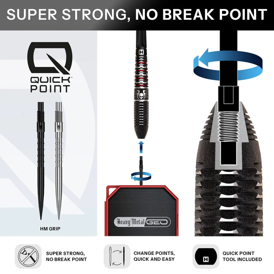 HARROWS - GEO - RYAN SEARLE - QUICK POINT DARTS - 90% - 22g/23g/24g/26g/26g/30g/32g