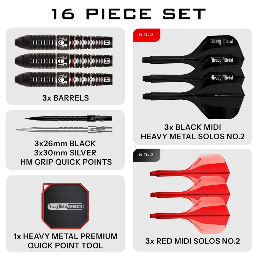 HARROWS - GEO - RYAN SEARLE - QUICK POINT DARTS - 90% - 22g/23g/24g/26g/26g/30g/32g