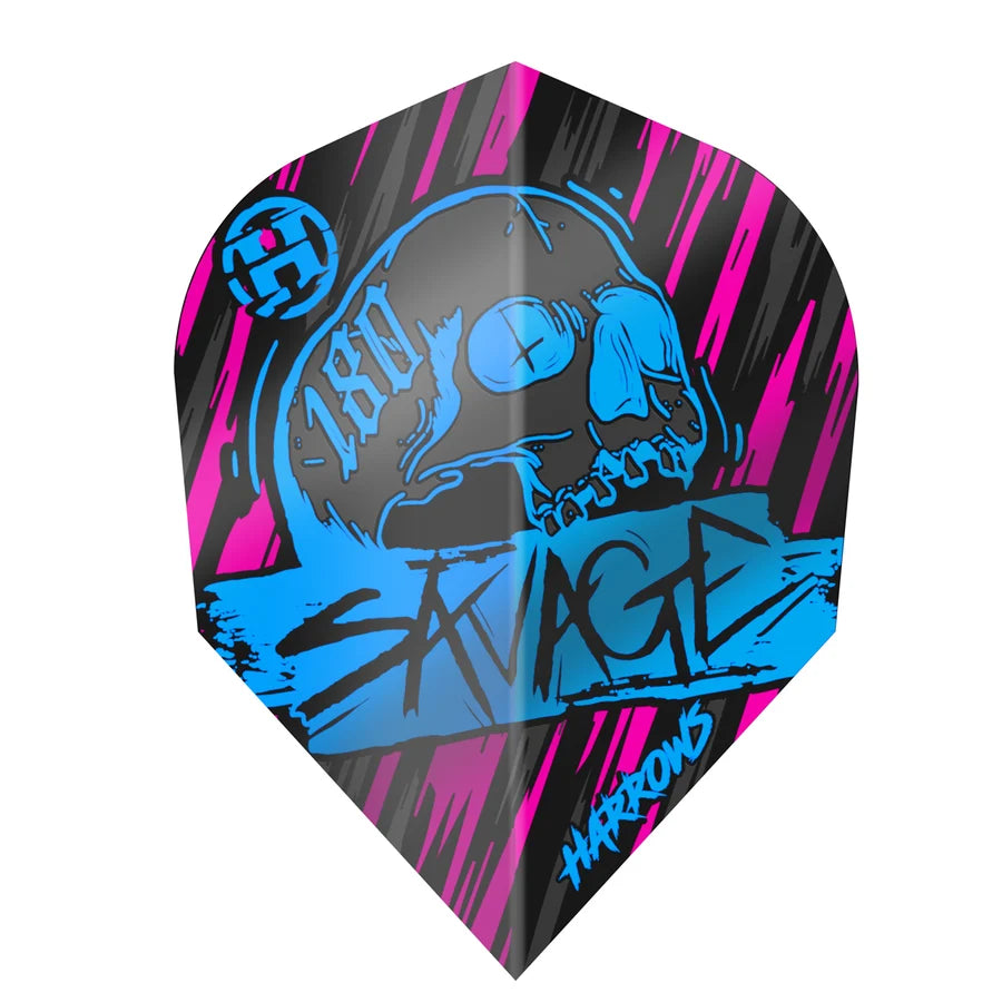 HARROWS - SAVAGE - DARTS FLIGHTS - 100 MICRON - SMALL NO.6 - VARIOUS COLOURS