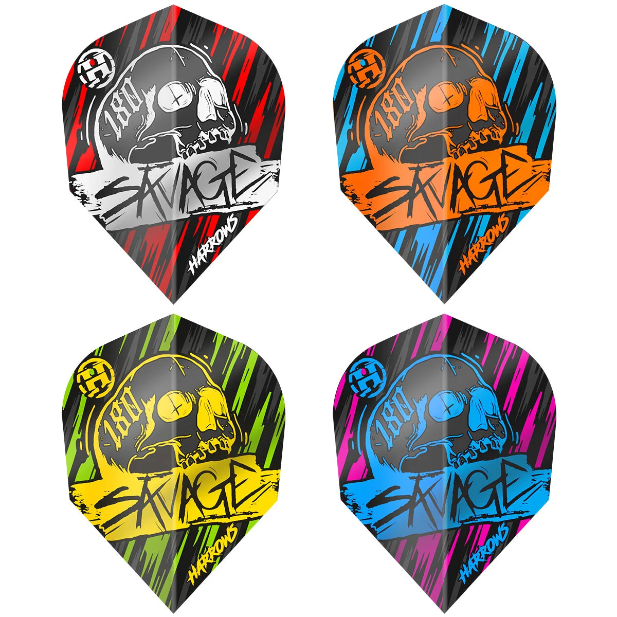 HARROWS - SAVAGE - DARTS FLIGHTS - 100 MICRON - SMALL NO.6 - VARIOUS COLOURS