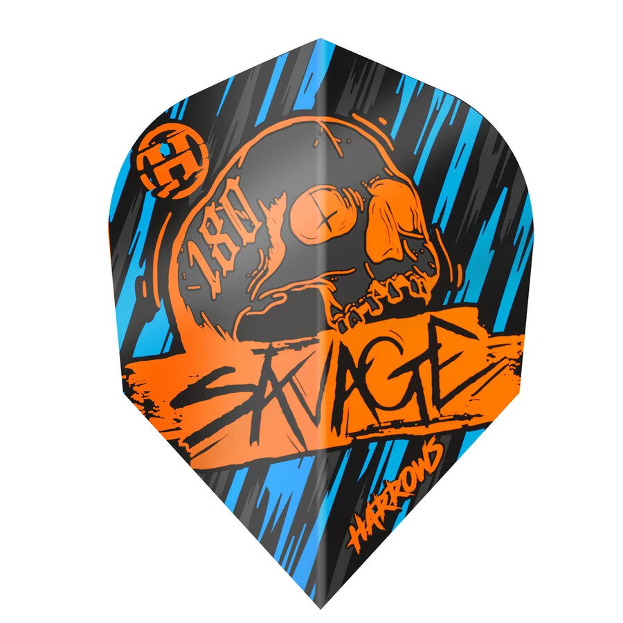 HARROWS - SAVAGE - DARTS FLIGHTS - 100 MICRON - SMALL NO.6 - VARIOUS COLOURS