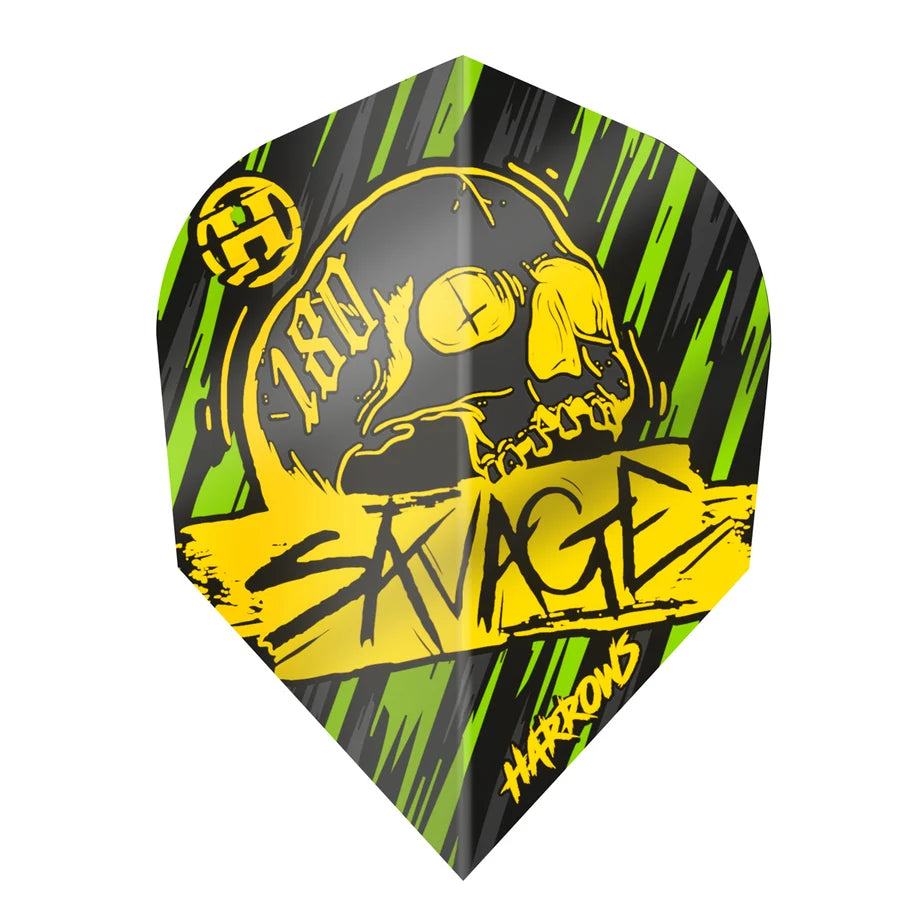 HARROWS - SAVAGE - DARTS FLIGHTS - 100 MICRON - SMALL NO.6 - VARIOUS COLOURS