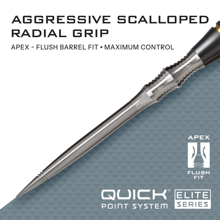 HARROWS - QUICK POINTS - APEX SPIRE - SPARE/REPLACEMENT QUICK POINTS - BLACK/SILVER/GOLD - 30mm/35mm/40mm