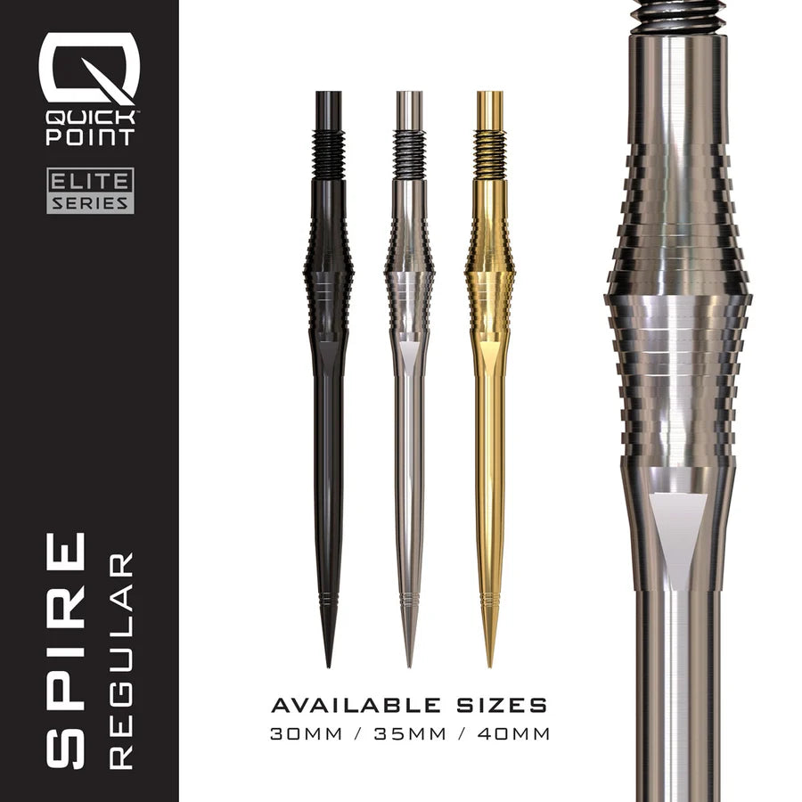 HARROWS - QUICK POINTS - SPIRE - SPARE/REPLACEMENT QUICK POINTS - BLACK/SILVER/GOLD - 30mm/35mm/40mm
