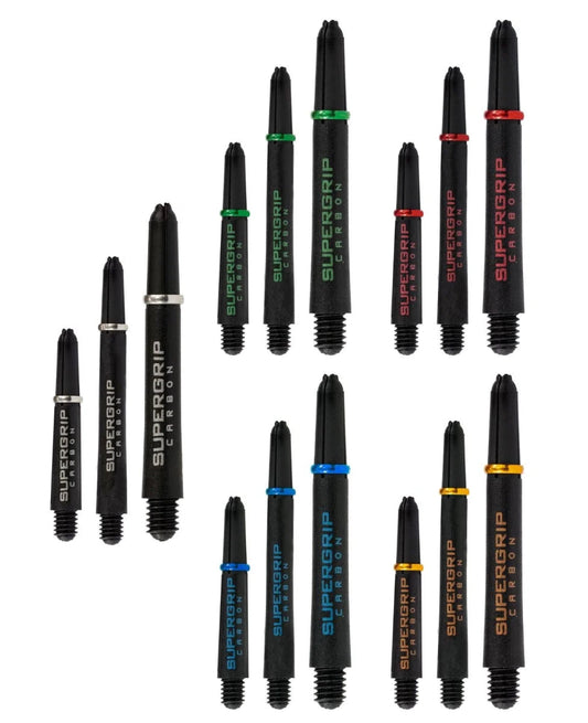 HARROWS - SUPERGRIP - CARBON - EXTRA STRONG DARTS STEMS/SHAFTS - VARIOUS COLOURS