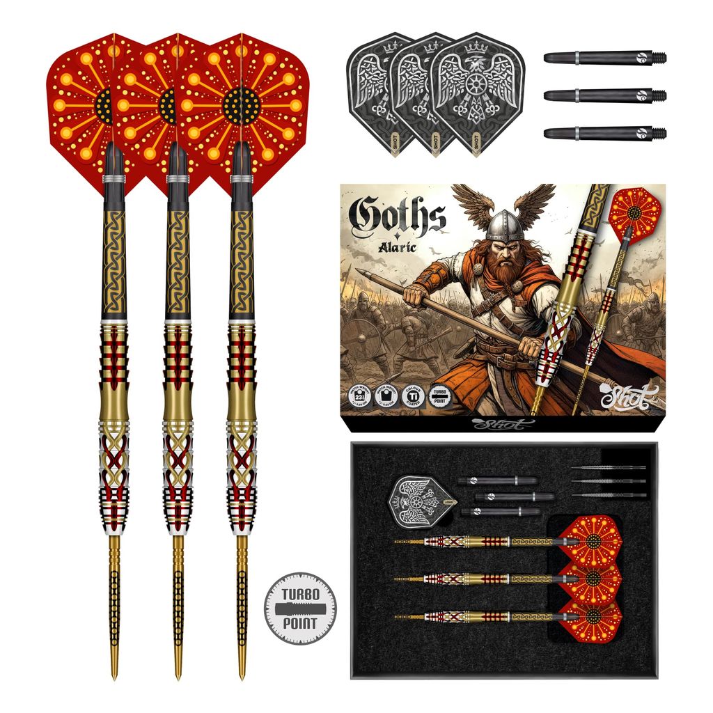 SHOT - GOTHS - ALARIC - TURBO POINT DARTS - 95% - 23g/24g/25g