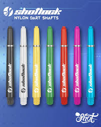 SHOT - SHOT LOCK - DARTS STEMS/SHAFTS - VARIOUS COLOURS