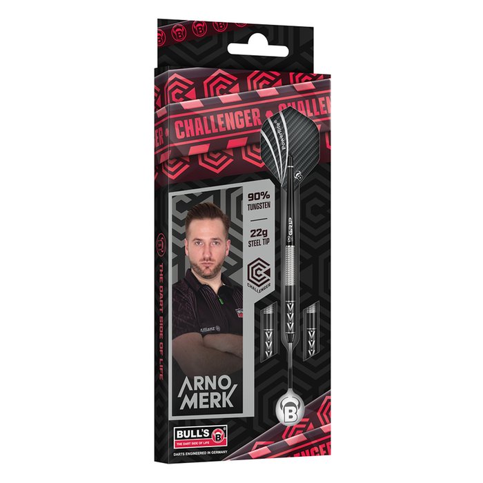 BULL'S - ARNO MERK - CHALLENGER - 90% - STEEL TIP DARTS - 22g
