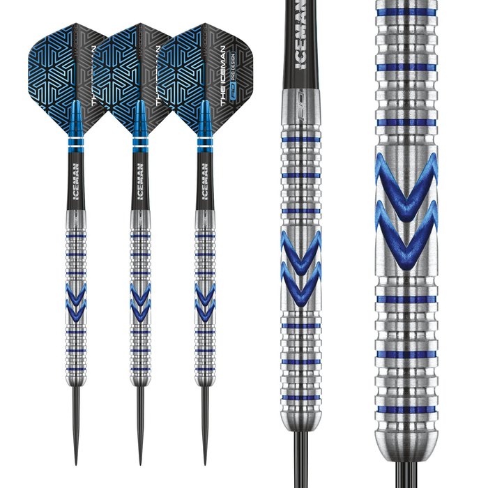 RED DRAGON - GERWYN PRICE  - MIDNIGHT - STEEL TIP DARTS - 90% - 23g/25g