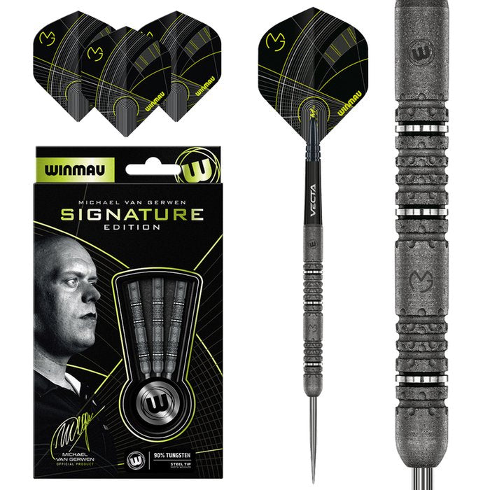 WINMAU - MICHAEL VAN GERWEN - SIGNATURE EDITION - MVG - STANDARD STEEL TIP DARTS - 90% - 22g/23g/24g