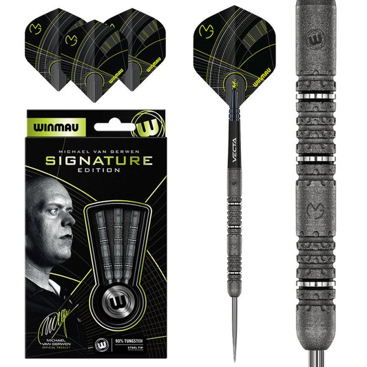 WINMAU - MICHAEL VAN GERWEN - SIGNATURE EDITION - MVG - STEEL TIP DARTS - 90% - 22g/23g/24g