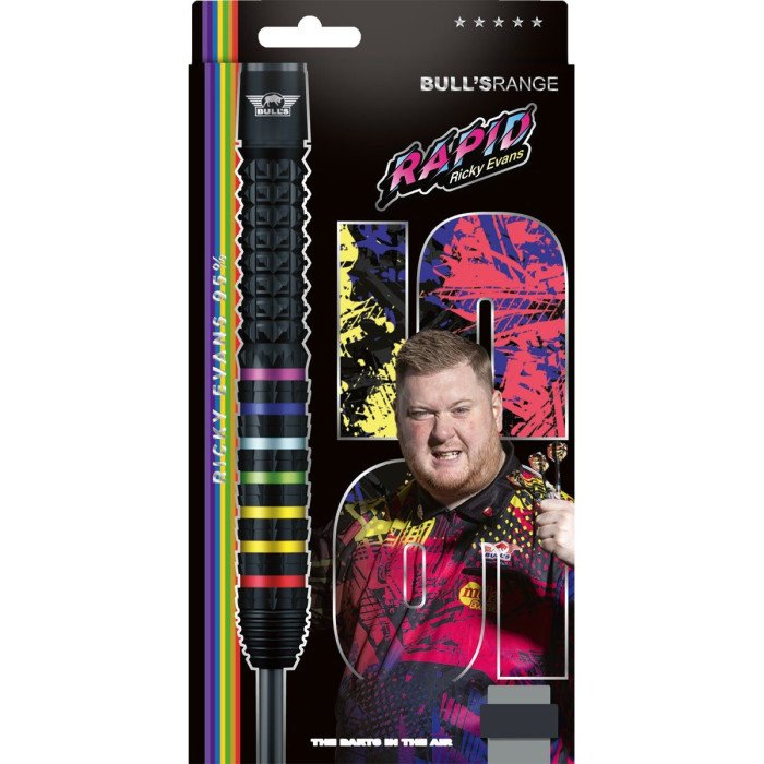 BULL'S (Bulls NL) - RICKY EVANS - STEEL TIP DARTS - 95% - 23g/25g