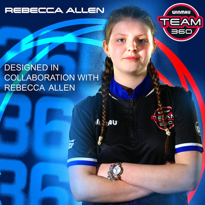 WINMAU - REBECCA ALLEN - TEAM 360 - STEEL TIP DARTS - 90% - 24g